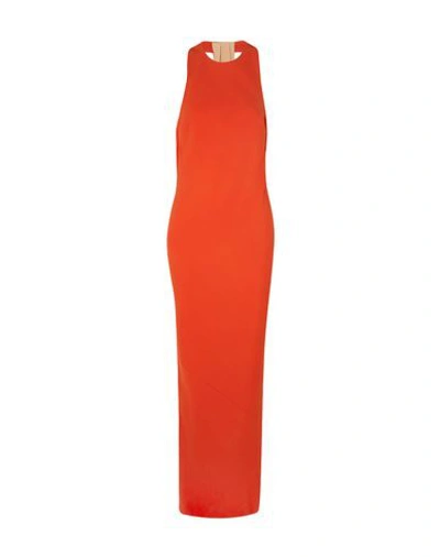 Esteban Cortazar Open-back Silk-trimmed Crepe Gown In Orange