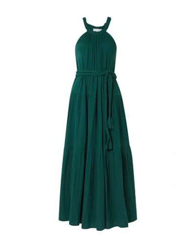 Apiece Apart Long Dresses In Emerald Green