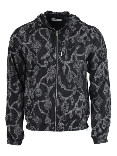 Givenchy Black And White Printed Windbreaker
