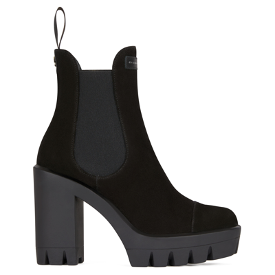 Giuseppe Zanotti Tonix Lug-sole Suede Platform Boots In Black