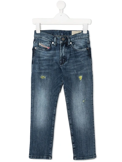 Diesel Teen Mharky-j Slim-fit Jeans In Blue