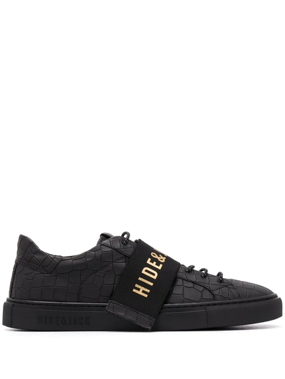 Hide & Jack Interchangeable Logo Strap Trainers In Black