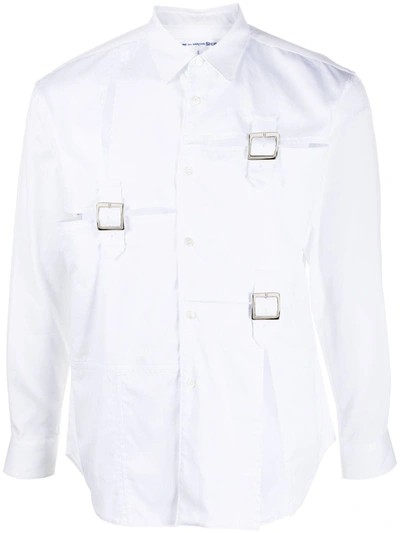 Comme Des Garçons Shirt Buckle Detail Shirt In White