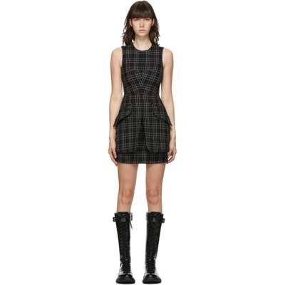 Alexander Mcqueen Sleeveless Welsh Check Layered Dress In White