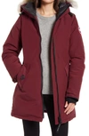 Canada Goose Rosemont Arctic Tech 625 Fill Power Down Parka With Genuine Coyote Fur Trim In Bordeaux