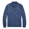 Polo Ralph Lauren Soft Cotton Long-sleeve Polo Shirt In Derby Blue Heather