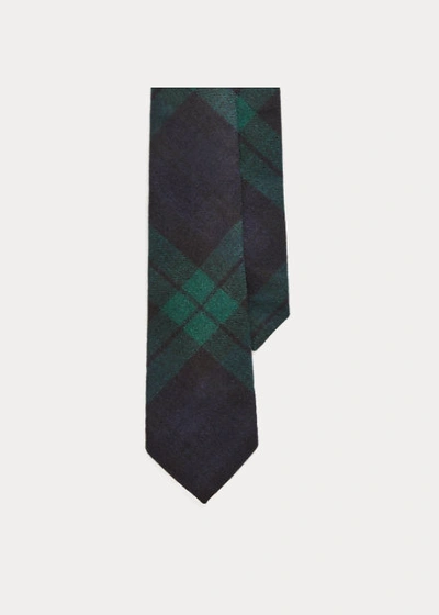 Ralph Lauren Black Watch Cashmere Tie In Navy/green