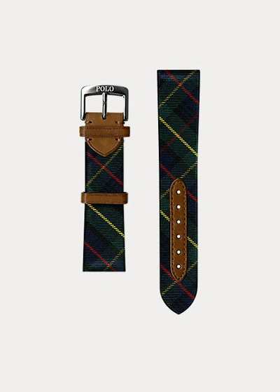 Polo Ralph Lauren Tartan Tie Silk Watch Strap In Farquharson Tartan