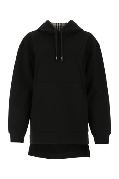 Burberry Oversized Hoodie In Black