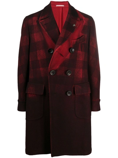 Gabriele Pasini Men's Double Breasted Coat Overcoat  Tinto Capo In Red