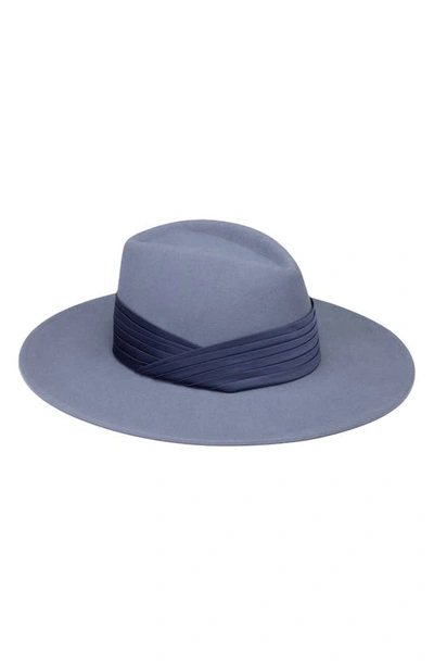 Eugenia Kim Harlowe Wool Fedora In Slate Blue