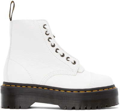 Dr. Martens Sinclair Boots In White Leather