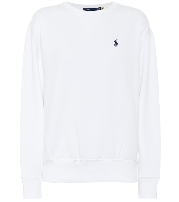 Polo Ralph Lauren Cotton-blend Fleece Sweatshirt In White | ModeSens