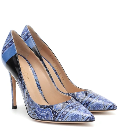 Etro Exclusive To Mytheresa X Gianvito Rossi Gianvito 105 Paisley Pumps In Blue