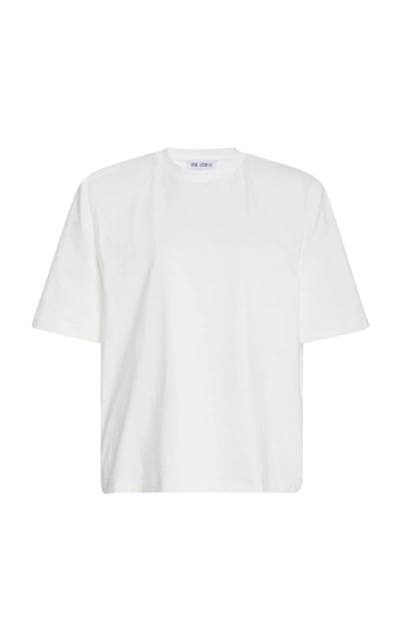 Attico Crewneck Cotton T-shirt In White