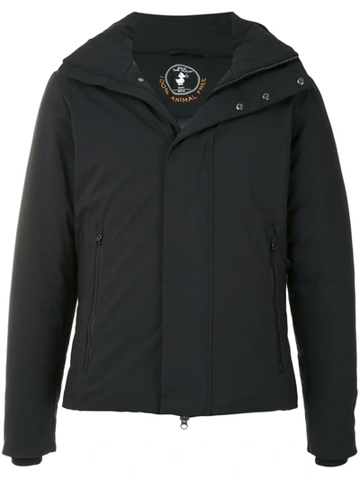 Save The Duck Synthetic Down Short Rain Parka In Black