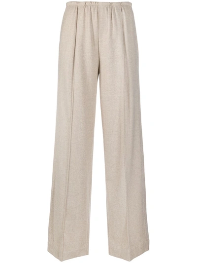 Vince Cropped Wide-leg Trousers In Champagne