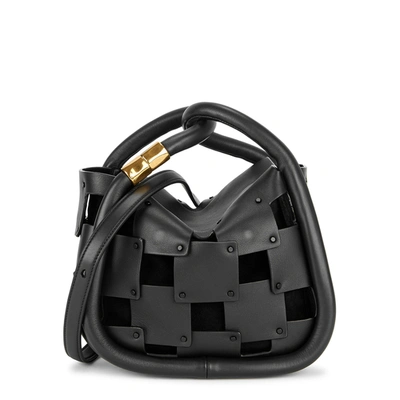 Boyy Wonton 20 Carrés Leather Top Handle Bag In Black