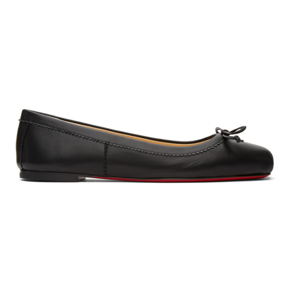 Christian Louboutin Mamadrague Square-toe Leather Ballet Flats In 