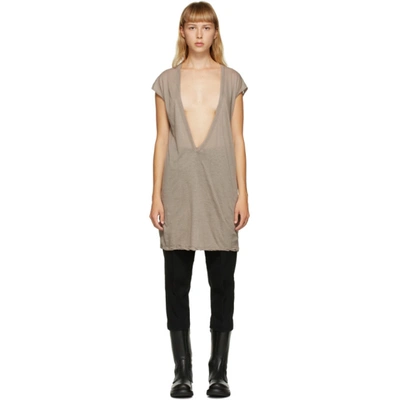 Rick Owens Taupe Dylan T-shirt In 124 Dirt