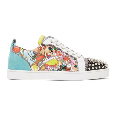 Christian Louboutin Louis Junior Spikes Super Loubi Print Sneaker In Cma3 Multi