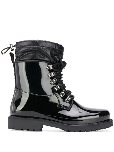 Moncler Galaxite Padded-panel Ankle Boots In Black