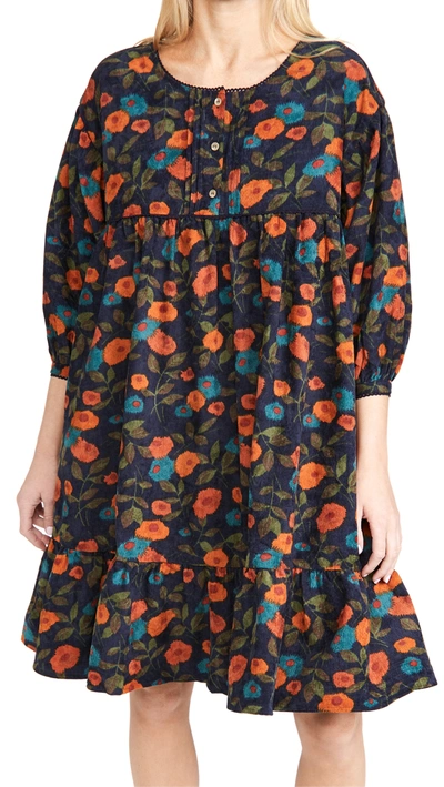 Meadows Artemesia Dress Cord In Navy Floral