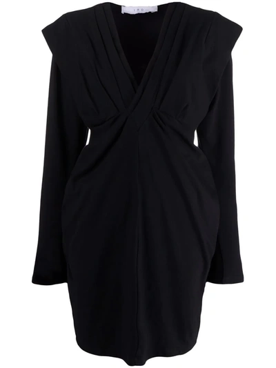 Iro V-neck Long-sleeved Mini Dress In Black