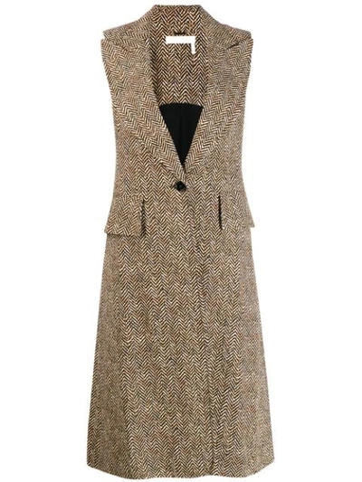 Chloé Sleeveless Coat In Brown