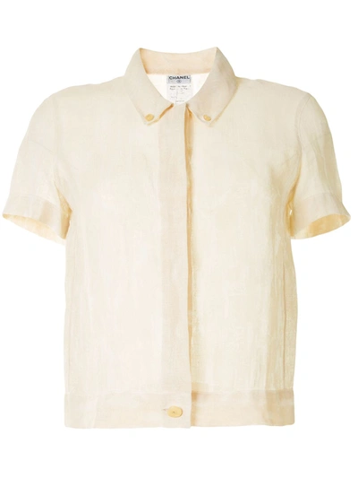 Pre-owned Chanel 1999 Short Sleeve Shirt In Neutrals