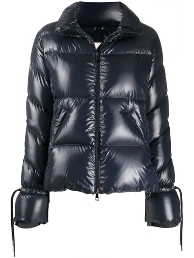 Moncler Padded Zip-up Jacket In Black