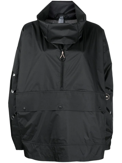 Adidas By Stella Mccartney Half-zip Jacket In Black