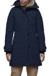 Canada Goose Lorette Hooded Down Parka With Genuine Coyote Fur Trim In Atlantic Navy