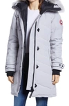 Canada Goose Lorette Hooded Down Parka With Genuine Coyote Fur Trim In Moonstone Grey