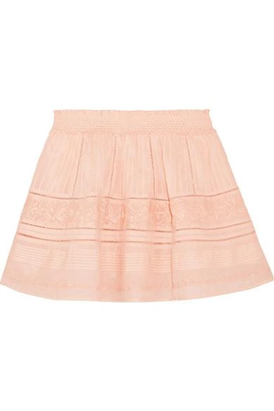 Loveshackfancy Ava Embroidered Cotton Mini Skirt