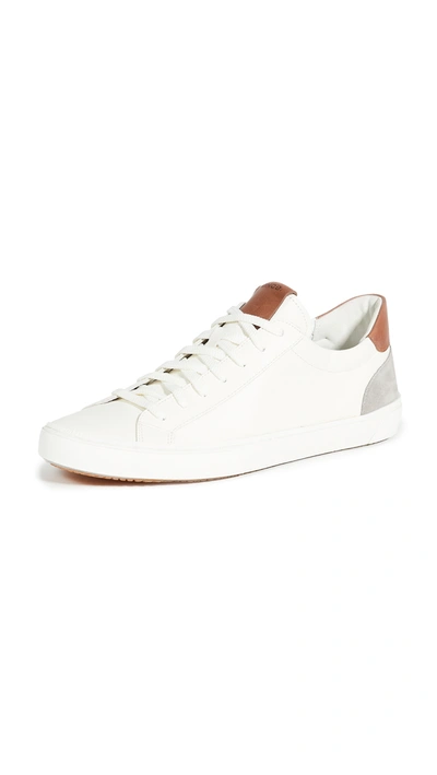 Vince Men's Parker Suede & Leather Low-top Sneakers In White