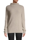 Saks Fifth Avenue Funnelneck Rib-knit Cashmere Sweater In Blue