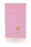 Linum Home Fun In The Sun Breezy Palm Tree Pestemal Beach Towel Bedding In Bubble Gum Pink