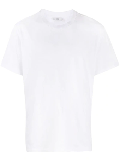 Closed Round Neck Short-sleeved T-shirt In Weiss