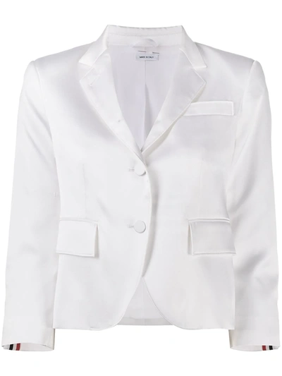 Thom Browne Cropped Blazer Jacket In White
