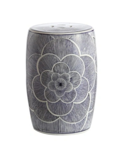 Furniture Camellia Garden Stool In Blue