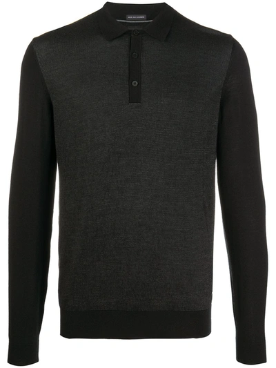 Hugo Boss Long-sleeve Plain Sweatshirt In Black