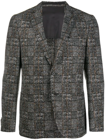 Hugo Boss Textured Blazer Jacket In Black