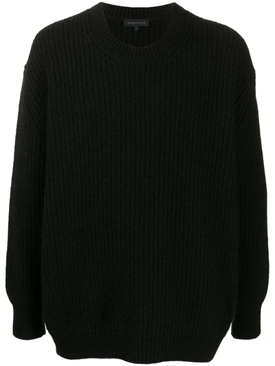 Ann Demeulemeester Cable Knit Jumper In Black