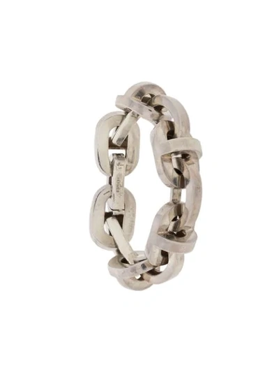 Pre-owned Hermes  Chunky Chain Bracelet In Silver