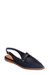 Sperry Saybrook Slingback Mule In Navy Tumbled Leather
