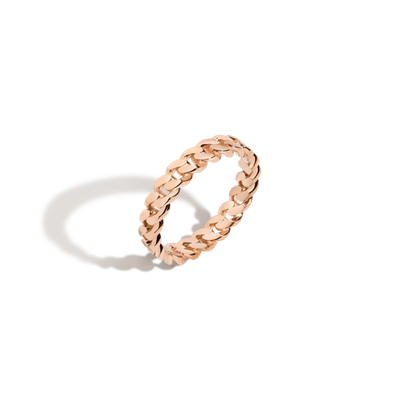 Aurate Love Me Knot Ring In Gold/ Pink