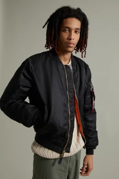 Alpha Industries Ma-1 Flight Jacket In Black