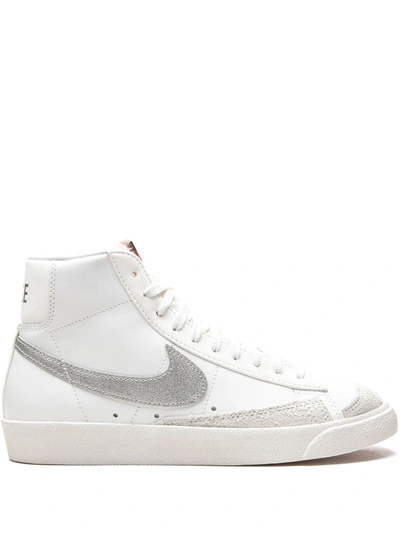 Nike Blazer Mid '77 Vintage High-top Trainers In Summit White/metallic Silver/summit White