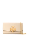 Tory Burch Eleanor Leather Convertible Clutch In Beige,white